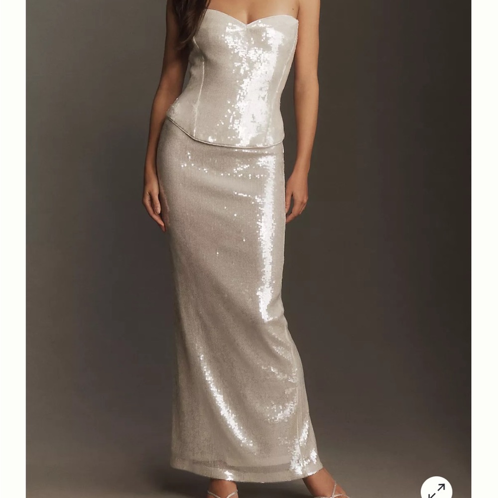 Mare Mare Elegant Strapless Sequin Set - image 5